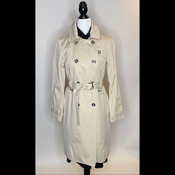 Michael Michael Kors Double Breasted Trench Coat - Picture 1 of 9